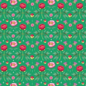 Peony and Thistle-green-large