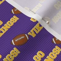 Medium Scale Team Spirit Football Go Vikings! Minnesota Colors Purple and Yellow Gold 