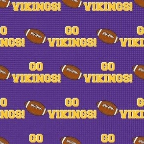 Medium Scale Team Spirit Football Go Vikings! Minnesota Colors Purple and Yellow Gold 