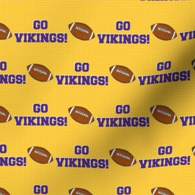 Medium Scale Team Spirit Football Go Vikings! Minnesota Colors Purple and Yellow Gold