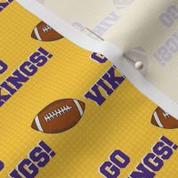 Medium Scale Team Spirit Football Go Vikings! Minnesota Colors Purple and Yellow Gold