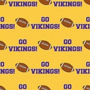 Medium Scale Team Spirit Football Go Vikings! Minnesota Colors Purple and Yellow Gold