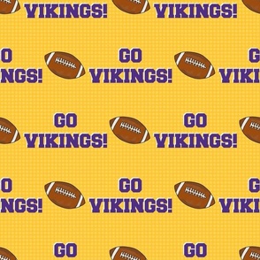 Large Scale Team Spirit Football Go Vikings! Minnesota Colors Purple and Yellow Gold
