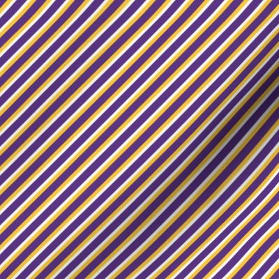 Bigger Scale Team Spirit Diagonal Stripes in Minnesota Vikings Colors Purple and Yellow Gold