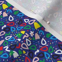 Small - Raindrops, blue rain design, fun kids designs, colourful rain