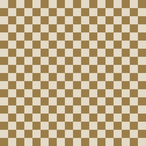 Cream and Tan  Checkerboard