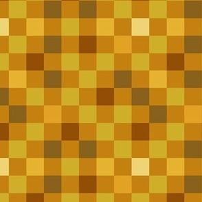 Multicolored Half Inch Square Checkerboard in Hues of Gold
