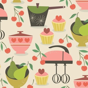 Cherry Kitchen Fabric, Wallpaper and Home Decor