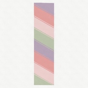 I - pastel diagonal stripe monogram letter panel // large scale