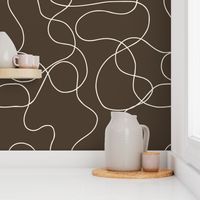 Abstract Line - Brown & Cream