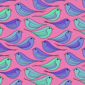 2358_lime-lavender-purple_birds_pink-bkgrnd