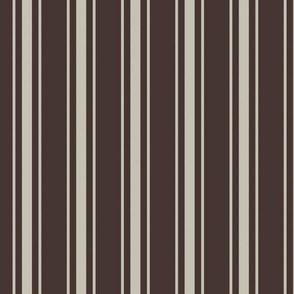 Beige on Chocolate French Provincial Mattress Ticking