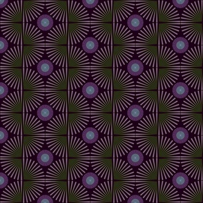 Small scale • Tribal Geometric green & purple