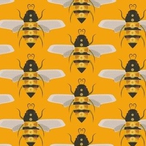 Honey bees / stripe / orange