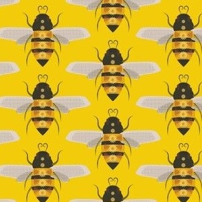 Honey bees / stripe / yellow