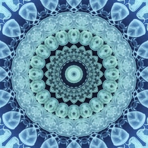 Jellyfish Mandala Kaleidoscope Medallion Flower