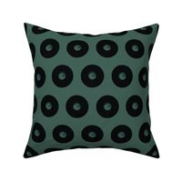 Vintage Vinyl Record - Black & Teal