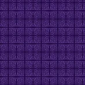 Organic Circular Lines in Square Tiles - Burnt Purple and Purple - Small