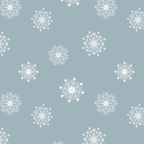 Scandinavian  Snowflakes, Serenity Blue,  Winter Christmas Holiday, Large