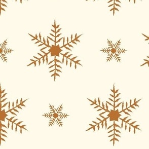 snowflake on cream background