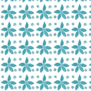 Turquoise flowers borderless