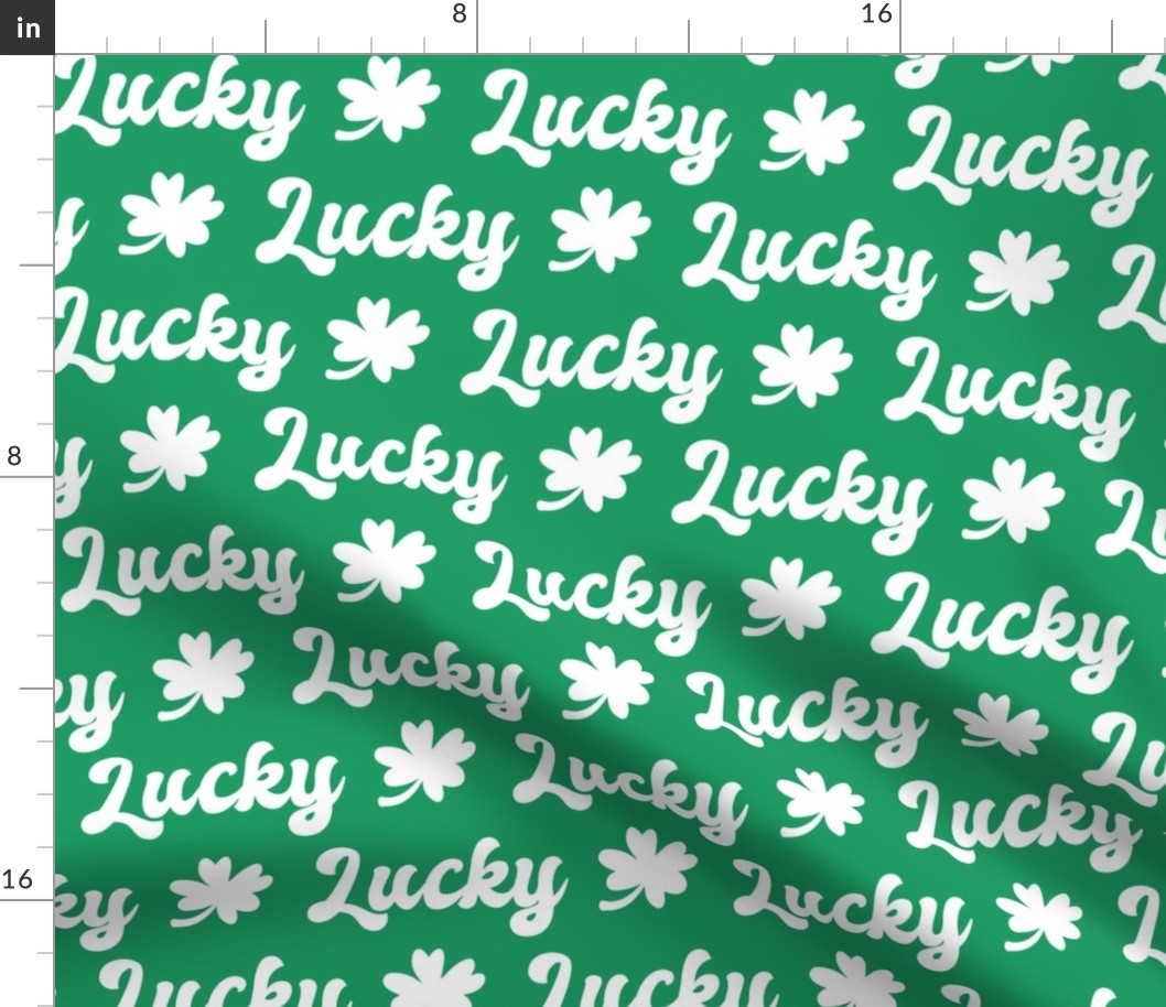 The Luck of The Irish Lucky Irish White and Green Four Leaf Clovers