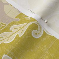 Rococo Squirrels - Gold and light gray-Lily gold