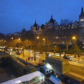 London, on the Thames Embankment at Night