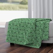 Medium Scale Jeep Dog Paw Prints and Stars in Green
