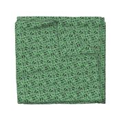 Medium Scale Jeep Dog Paw Prints and Stars in Green