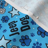 Large Scale Jeep Dog Paw Prints and Stars in Blue