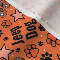 Large Scale Jeep Dog Paw Prints and Stars in Orange