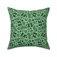 Large Scale Jeep Dog Paw Prints and Stars in Green