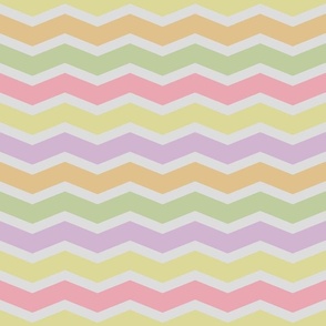 Pastel Harmony Zigzag Cheerful Simple Zigzag Pattern in Soft Pastel Colors