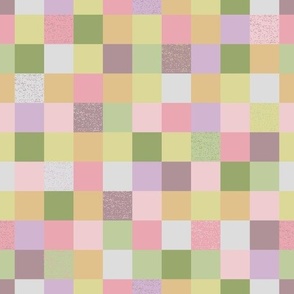 Vibrant Pastel Checkered Texture Pattern Modern Geometric Squares Design