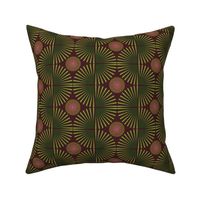 Small scale • Tribal Geometric green & brown