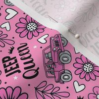 Large Scale Jeep Queen Floral in Pink
