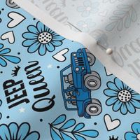 Large Scale Jeep Queen Floral in Blue