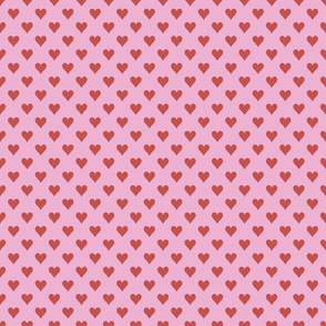 red hearts on pink/small 