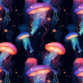 Colorful Jellyfish Kingdom of Translucent Filtered Light
