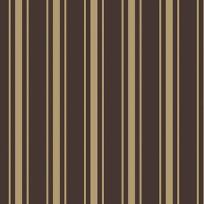 Tan on Chocolate French Provincial Mattress Ticking