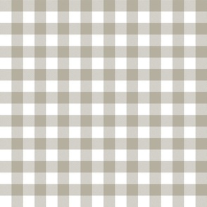 Beige and White French Provincial Autumn Gingham Check