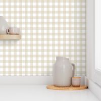 Cream and White French Provincial Autumn Gingham Check