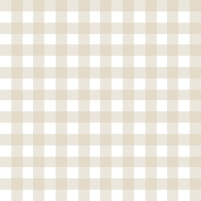 Cream and White French Provincial Autumn Gingham Check