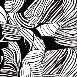 Psychedelic abstract black and white 