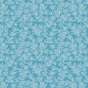 Vintage Tropical Jungle - Sea Blue Shades / Medium