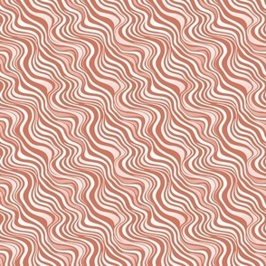 Terra Cotta Wavy Lines