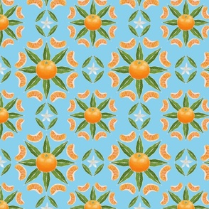 100% Human Designed Orange Mandarin Tangerine Pattern
