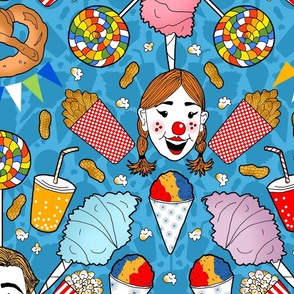Big Top Circus Treats (Blue large scale) 