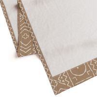 Mud cloth African motifs in light brown